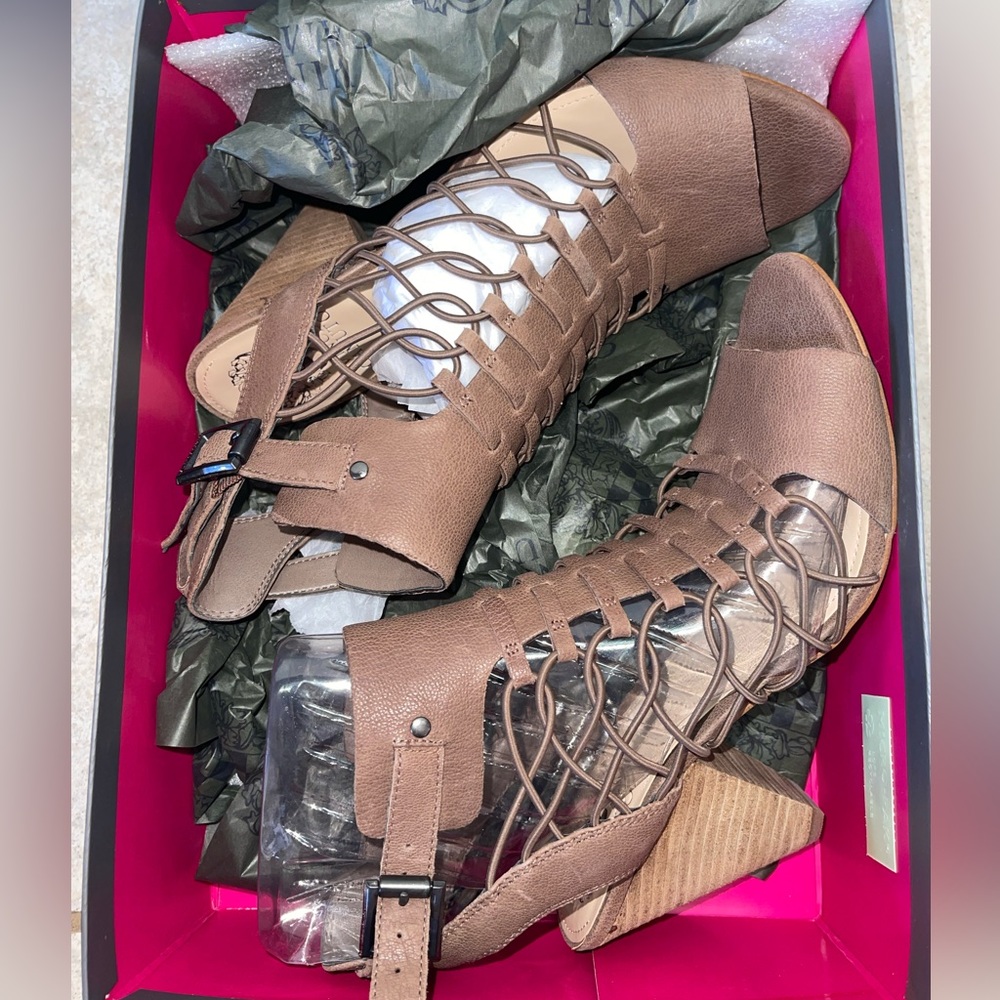 Brown Vince Camuto sandal heels size 9
